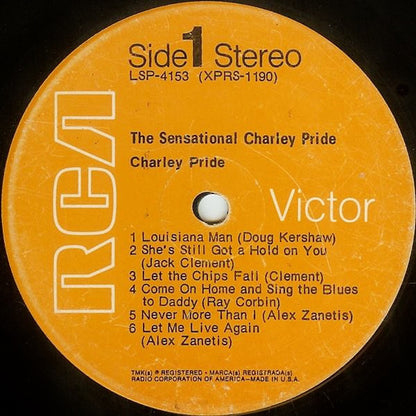 Charley Pride : The Sensational Charley Pride (LP, Album, Ind)