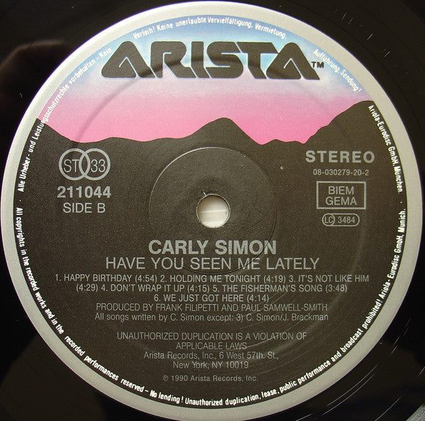 Carly Simon : Have You Seen Me Lately? (LP, Album)