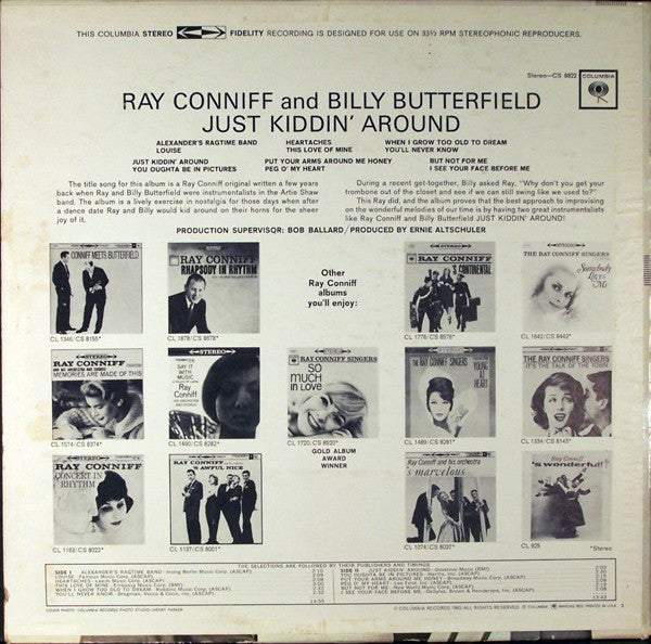 Ray Conniff & Billy Butterfield : Just Kiddin' Around (LP, Album)