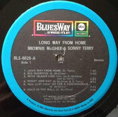 Sonny Terry & Brownie McGhee : A Long Way From Home (LP, Album)