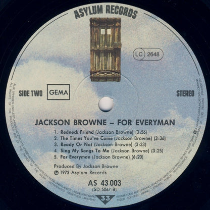 Jackson Browne : For Everyman (LP, Album, RE)