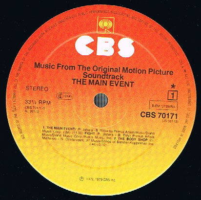 Various : The Main Event - Music From The Original Motion Picture Soundtrack (LP, Album)