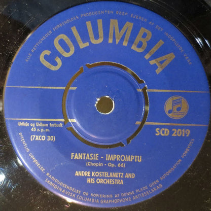 André Kostelanetz And His Orchestra / André Kostelanetz Conducting The Robin Hood Dell Orchestra Of Philadelphia : Fantaisie-Impromptu / Waltz Of The Flowers (7", EP, Mono)