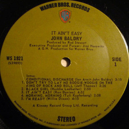 Long John Baldry : It Ain't Easy (LP, Album, Ter)