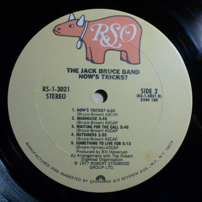 The Jack Bruce Band : How's Tricks (LP, Album, Pit)