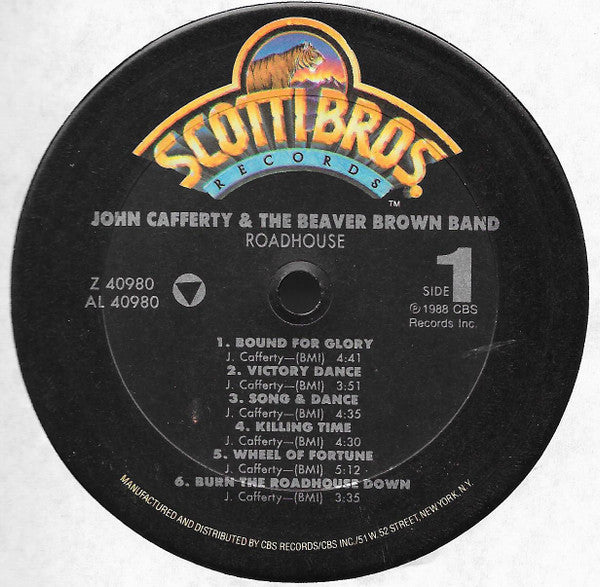 John Cafferty And The Beaver Brown Band : Roadhouse (LP, Album)