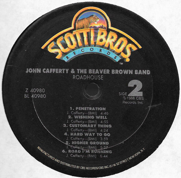 John Cafferty And The Beaver Brown Band : Roadhouse (LP, Album)