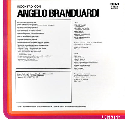 Angelo Branduardi : Incontro Con Angelo Branduardi (LP, Comp)