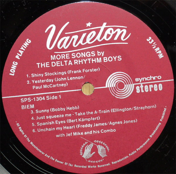 The Delta Rhythm Boys With Jef Mike And His Combo : More Songs By The Delta Rhythm Boys (LP, Album)