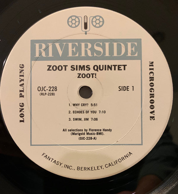 The Zoot Sims Quintet : Zoot! (LP, Album, RE)