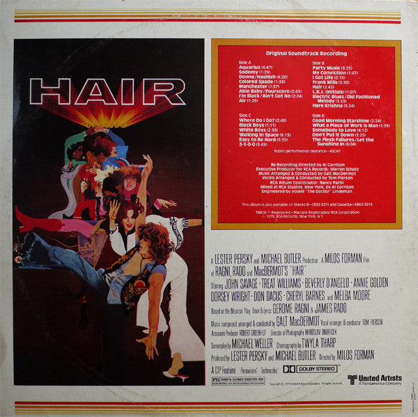 Galt MacDermot : Hair (Original Soundtrack Recording) (2xLP, Album)