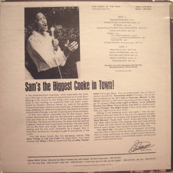 Sam Cooke : Sam Cooke At The Copa (LP, Album, RE)