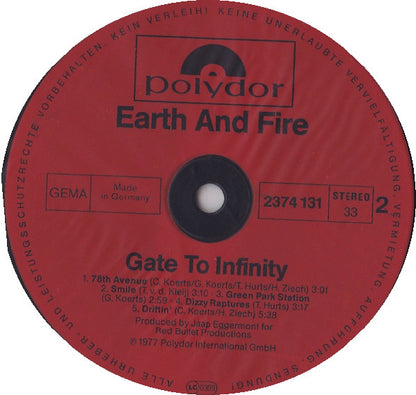 Earth And Fire : Gate To Infinity (LP, Album, inj)