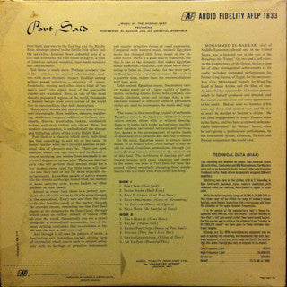 Mohammed El-Bakkar & His Oriental Ensemble : Port Said – Music Of The Middle East (LP, Album, Mono, RE)