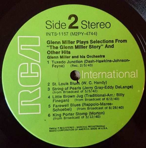 Glenn Miller And His Orchestra : Play The Original Music Of The Film "The Glenn Miller Story" (LP)