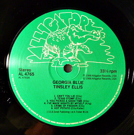 Tinsley Ellis : Georgia Blue (LP, Album)