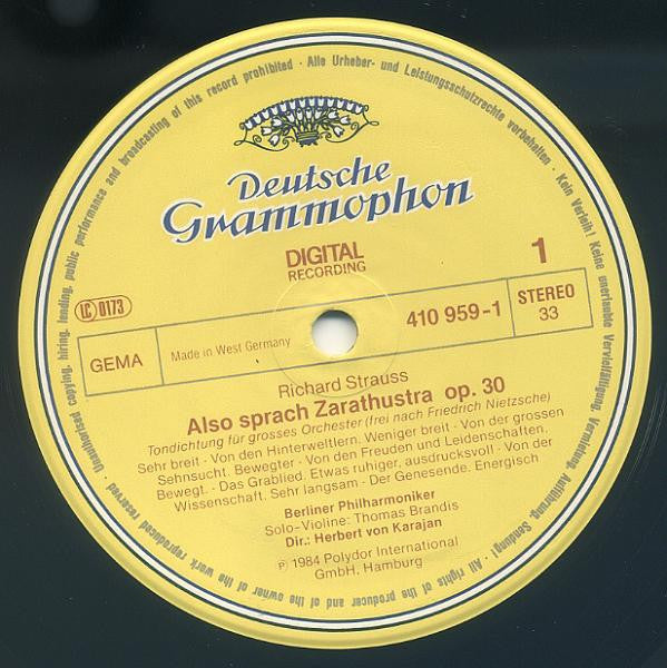 Richard Strauss • Herbert Von Karajan • Berliner Philharmoniker : Also Sprach Zarathustra - Don Juan (LP)