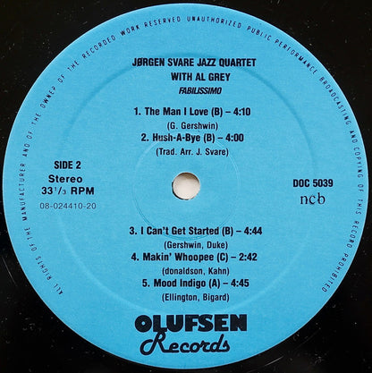 Jørgen Svare Jazz Quartet with Al Grey : Fabillisimo (LP)