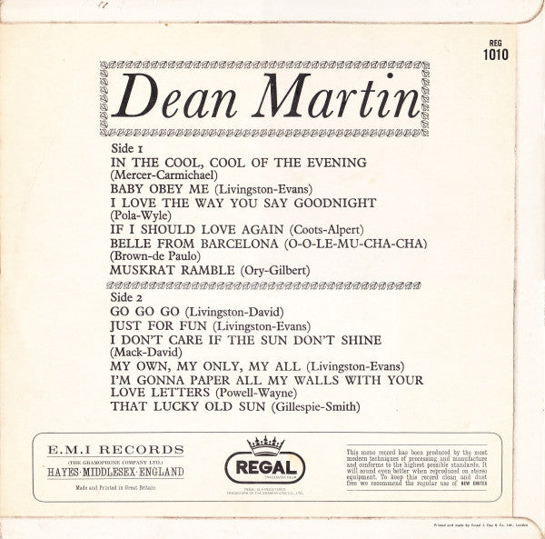 Dean Martin : Dean Martin (LP, Comp)