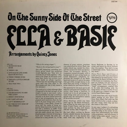 Ella Fitzgerald With Count Basie Orchestra : Ella And Basie! (LP, Album, RE)