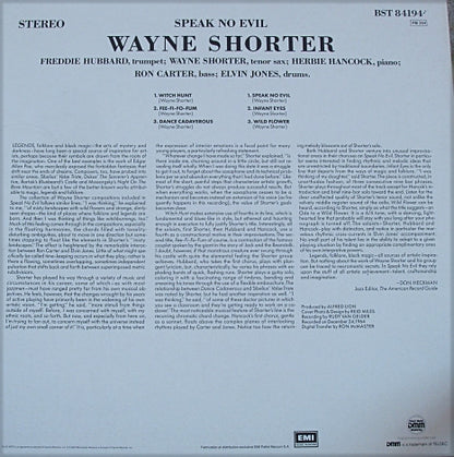 Wayne Shorter : Speak No Evil (LP, Album, RE, RM)
