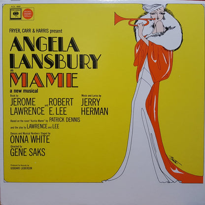 Jerry Herman / Featuring Angela Lansbury Presented By Robert Fryer, Lawrence Carr And Sylvia And Joseph Harris : Mame (A New Musical) (LP, Album, Mono, Pit)