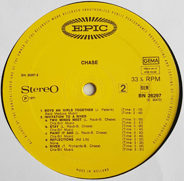 Chase (5) : Chase (LP, Album)