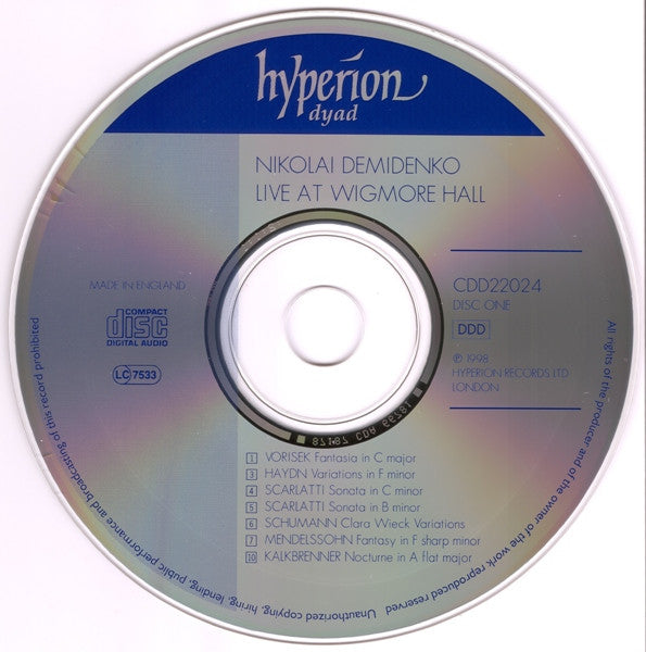 Nikolai Demidenko : Live At Wigmore Hall (2xCD, Album, RE)