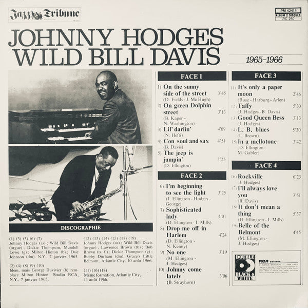 Johnny Hodges & Wild Bill Davis : Johnny Hodges And Wild Bill Davis (Volume 1 - 2 / 1965 - 1966) (2xLP, Album, Comp, Mono)