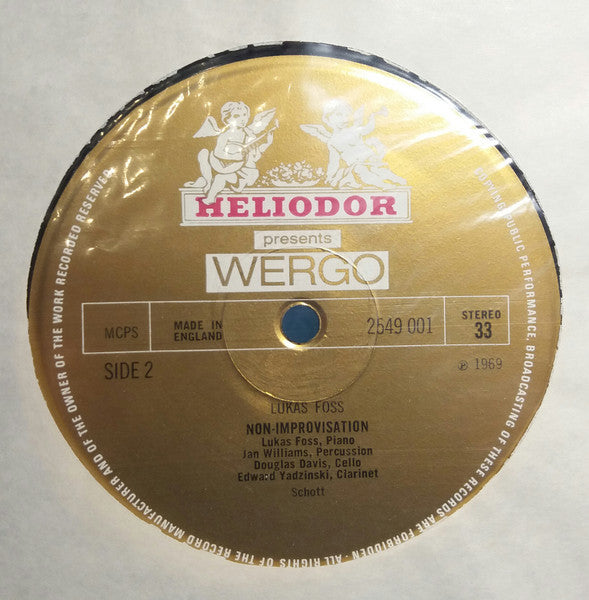 Lukas Foss : Echoi / The Fragments Of Archilochos / Non-Improvisation (LP, RE)