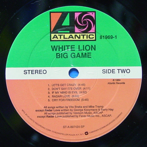 White Lion : Big Game (LP, Album)