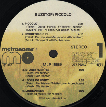 Buzstop : Piccolo (LP, Album)