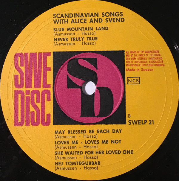 Alice Babs & Svend Asmussen : Scandinavian Songs With Alice And Svend (LP, Album, Mono, Bur)