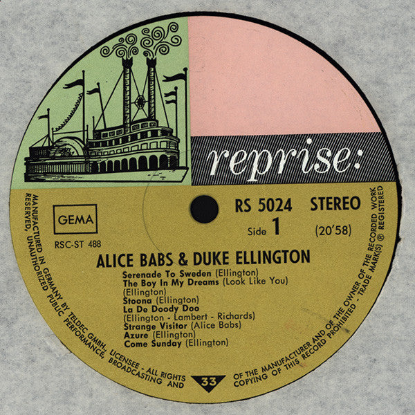 Alice Babs & Duke Ellington : Serenade To Sweden (LP, Album)