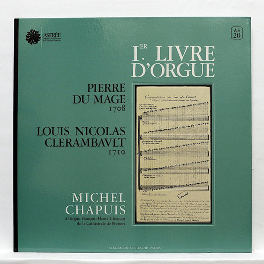 Pierre Du Mage / Louis-Nicolas Clérambault - Michel Chapuis : Ier Livre D'Orgue (LP, Gat)