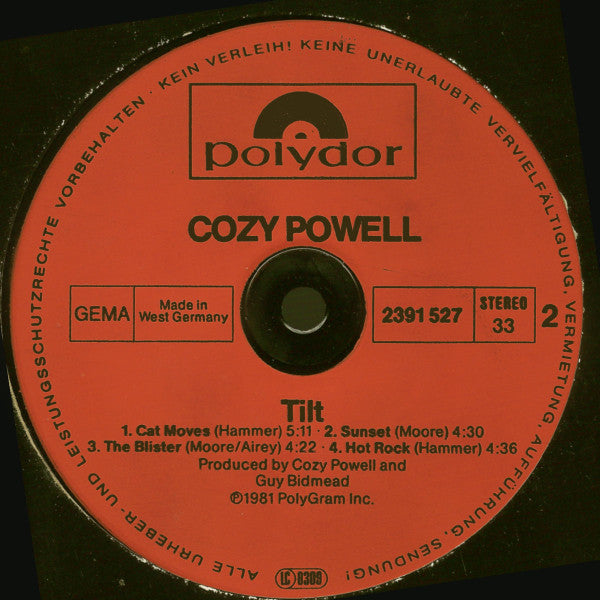 Cozy Powell : Tilt (LP, Album)