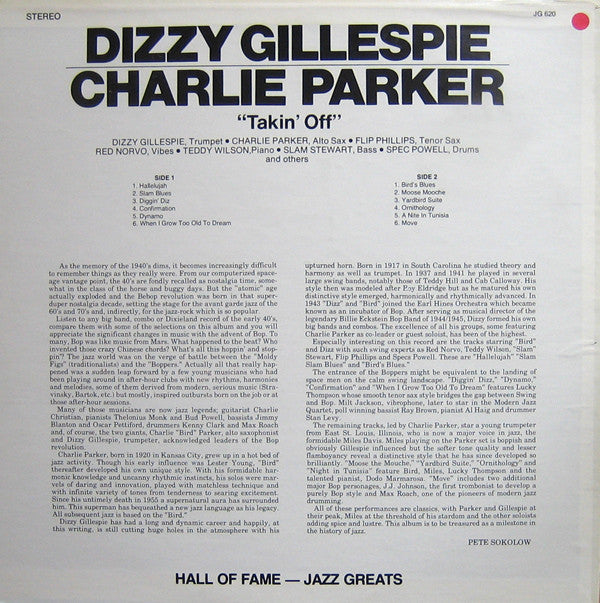 Dizzy Gillespie, Charlie Parker : Takin' Off (LP, Comp)