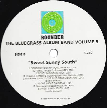 Bluegrass Album Band : Sweet Sunny South - The Bluegrass Album Band Volume 5 (LP, Album)