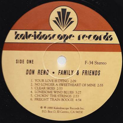 Don Reno : Family & Friends (LP, Album)