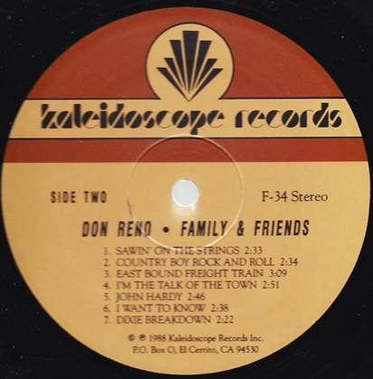 Don Reno : Family & Friends (LP, Album)