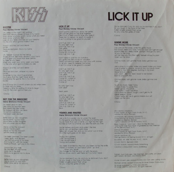 Kiss : Lick It Up (LP, Album)