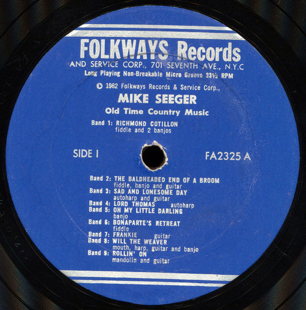 Mike Seeger : Old Time Country Music (LP, RE)