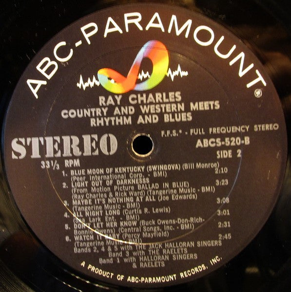 Ray Charles With The Jack Halloran Singers And Raelets : Country And Western Meets Rhythm And Blues (LP, Album)