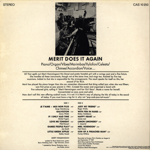 Merit Hemmingson : Merit! (LP, Album)