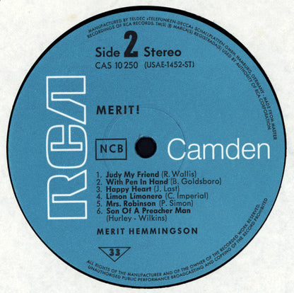 Merit Hemmingson : Merit! (LP, Album)