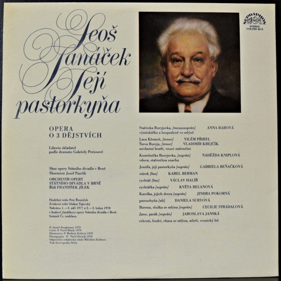 Leoš Janáček : Její Pastorkyňa (2xLP)