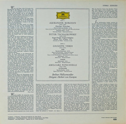 Herbert von Karajan, Berliner Philharmoniker : Opernballette (LP, Album, RP)