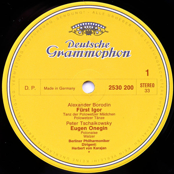 Herbert von Karajan, Berliner Philharmoniker : Opernballette (LP, Album, RP)