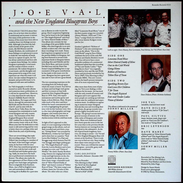 Joe Val And The New England Bluegrass Boys : Sparkling Brown Eyes (LP, Album)