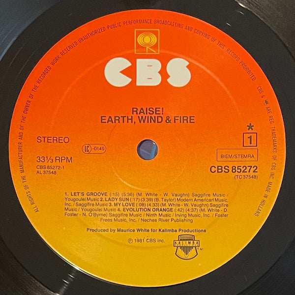 Earth, Wind & Fire : Raise! (LP, Album, Gat)